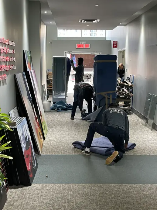 Delivery driver loading packages